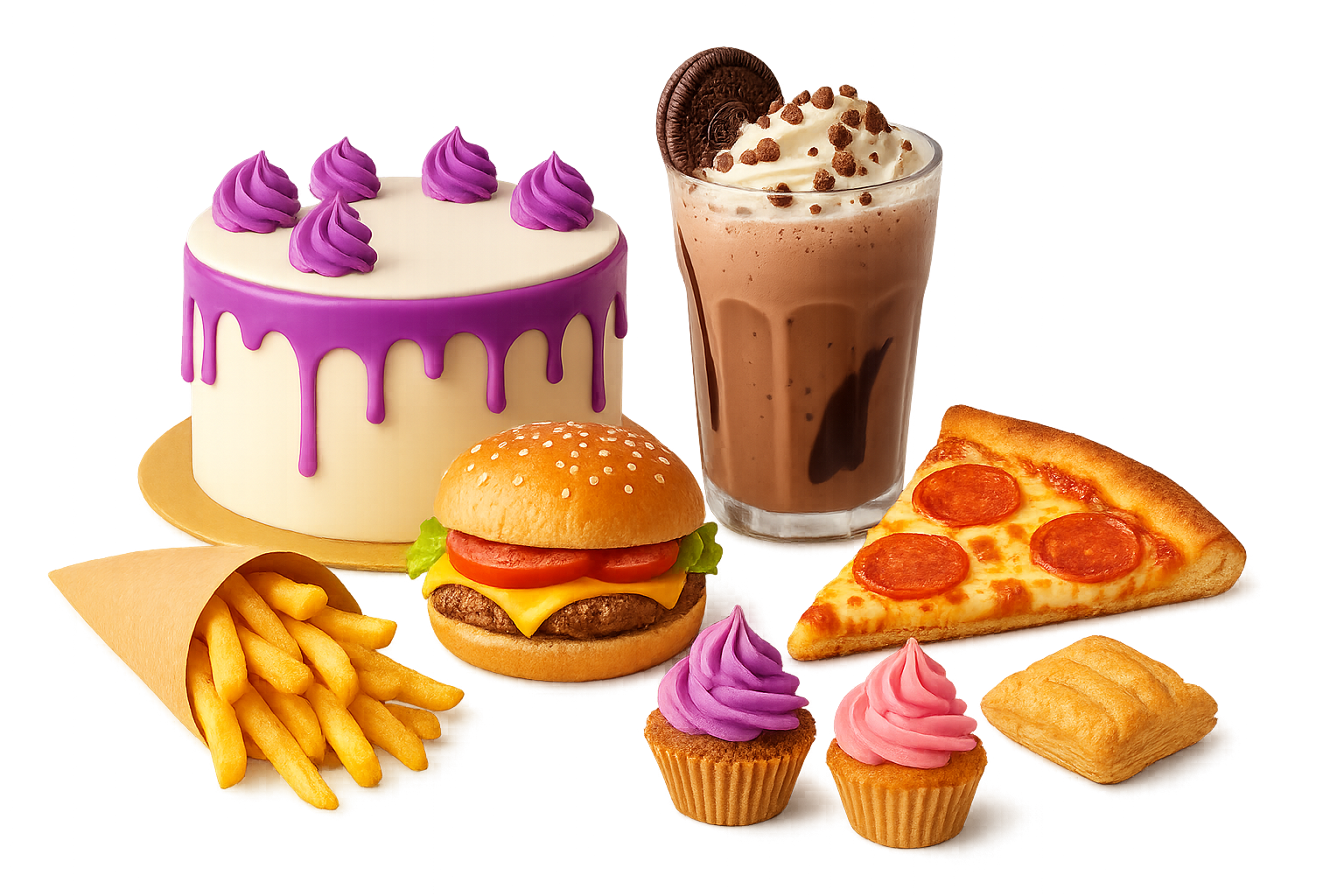 Royal Velvet Bakers delicious treats - cakes, shakes, burgers, pizza